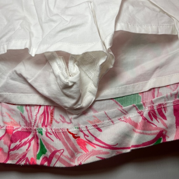 Lilly Pulitzer Marigold Skort Prep Green Pink Colony Size 4 EUC Flamingo - Picture 5 of 8